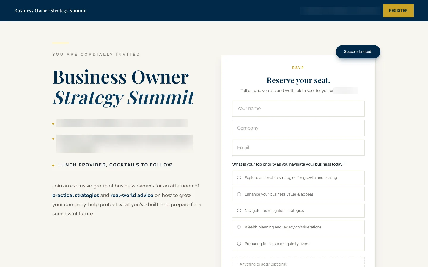 thebosssummit.com registration page
