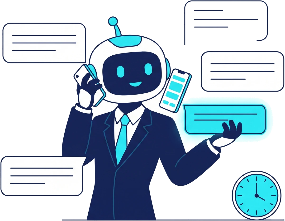 The Spengo robot answering a call as leads come in